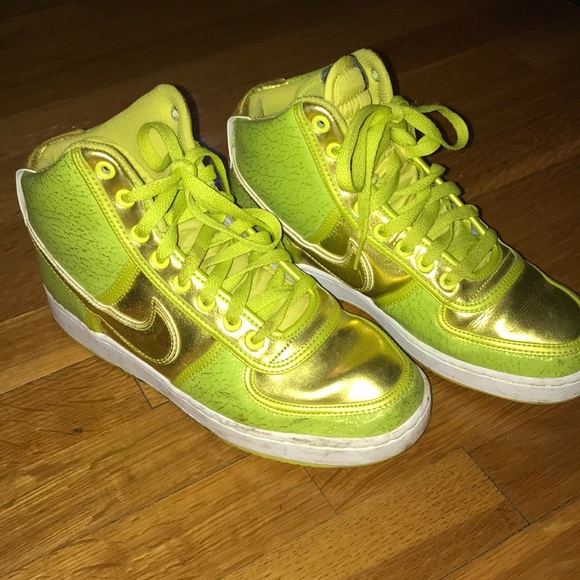 neon green nike high tops